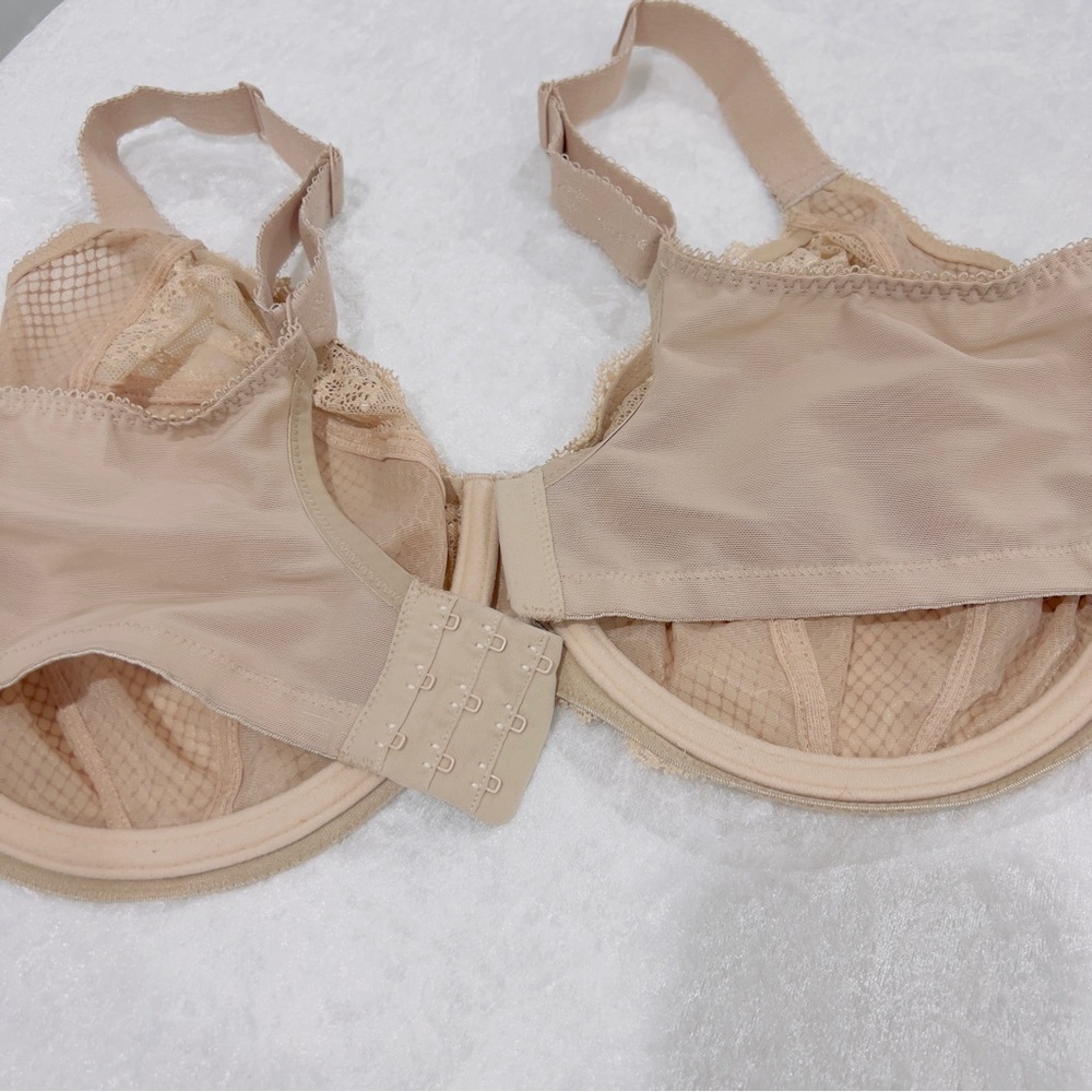 Elomi Bra Size 42 I Charley Stretch Plunge Lace Mesh Underwire Unlined Lace - Picture 10 of 14